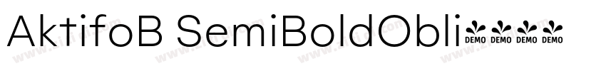 AktifoB SemiBoldObli字体转换